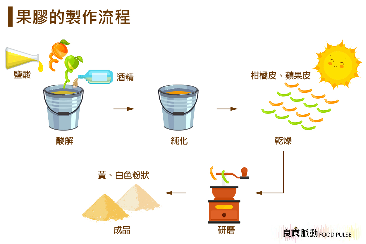 果膠是從水果中提煉的嗎？